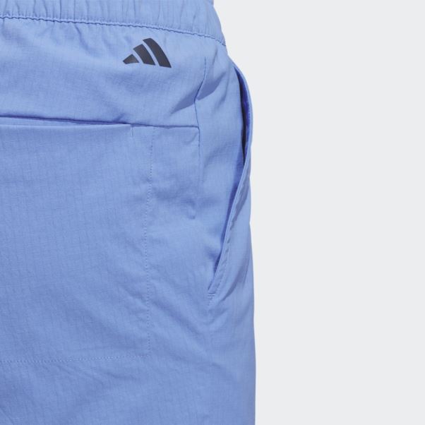 Short De Golf 9 Pouces Adidas Ripstop Bleu