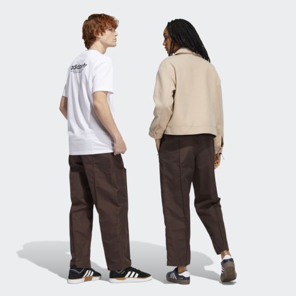 Pantalon Pintuck (neutre) Adidas Marron
