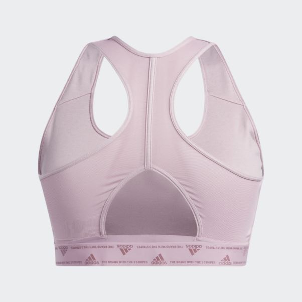 Soutien-gorge à Maintien Moyen Adidas Powerreact Training Mauve (taille Plus) Mode