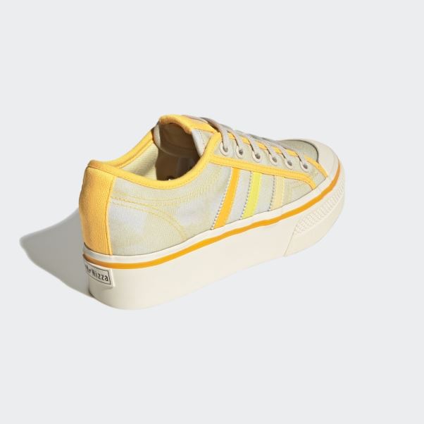 Nizza Plate-forme Chaussures Jaune Adidas