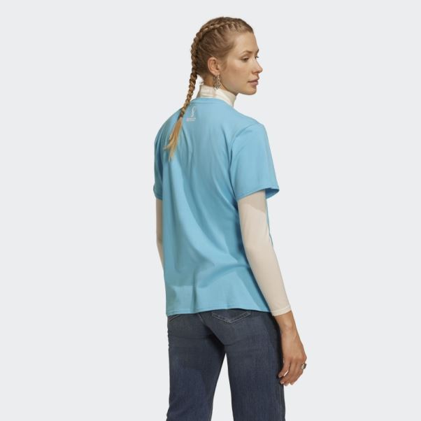 Adidas Coupe Du Monde Fifa 2022 Argentina Tee Cyan