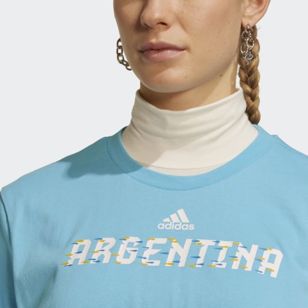 Adidas Coupe Du Monde Fifa 2022 Argentina Tee Cyan