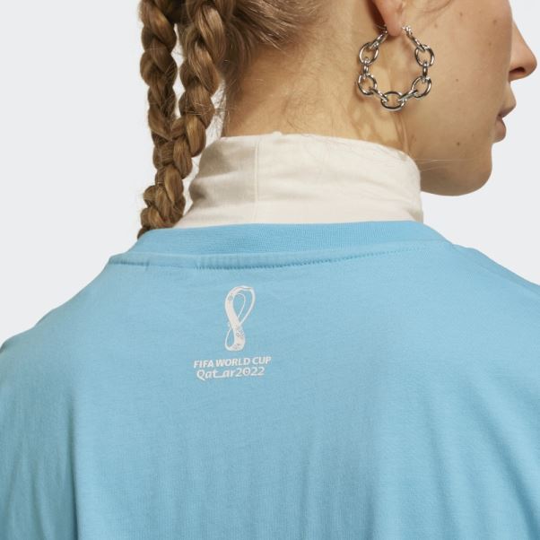 Adidas Coupe Du Monde Fifa 2022 Argentina Tee Cyan