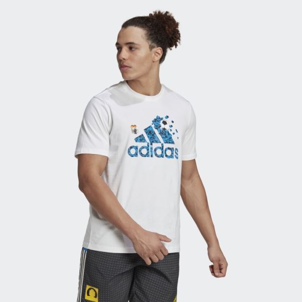 T-shirt Graphique Adidas X Lego Soccer Blanc Chaud