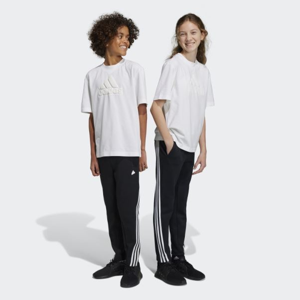 Pantalon Adidas Future Icon Noir à 3 Bandes Longueur Cheville