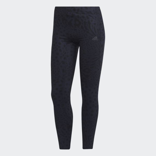 Fastimpact Running Leopard 7/8 Legging Encre Adidas