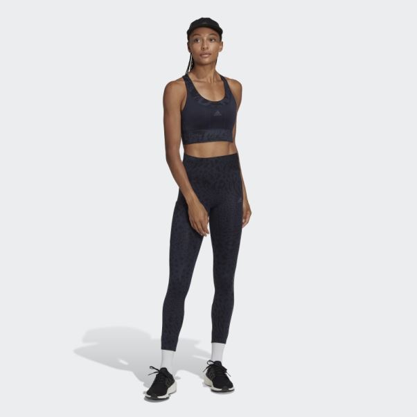 Fastimpact Running Leopard 7/8 Legging Encre Adidas