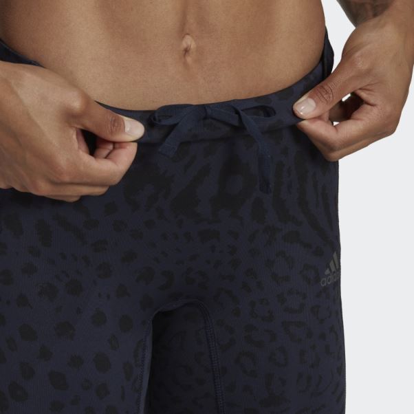 Adidas Encre Fastimpact Running Leopard 7/8 Leggings