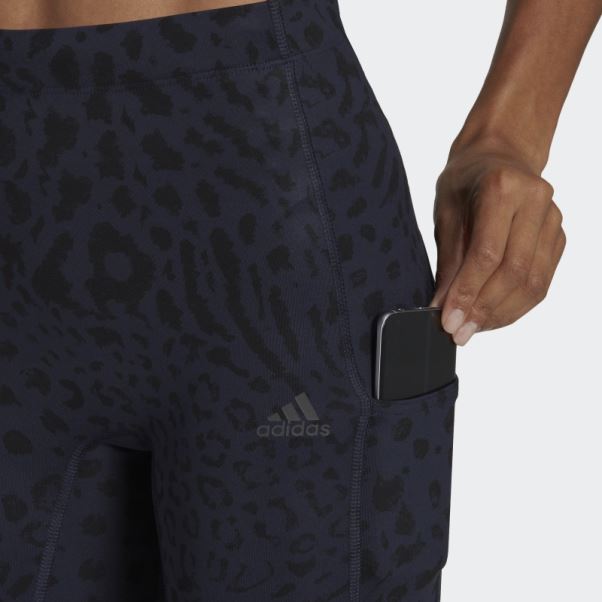 Adidas Encre Fastimpact Running Leopard 7/8 Leggings