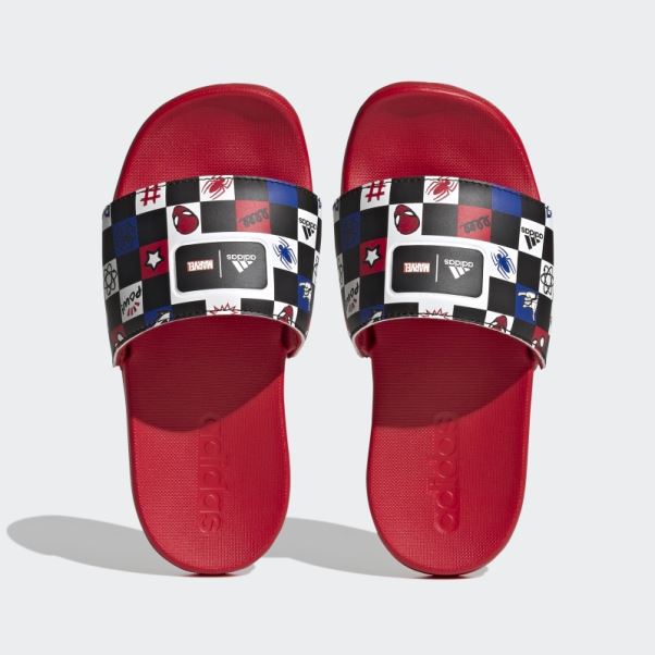 Adidas X Disney Adilette Confort Spider-man Slides Noir