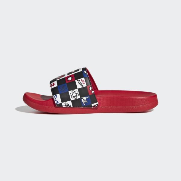 Adidas X Disney Adilette Comfort Spider-man Slides Noir