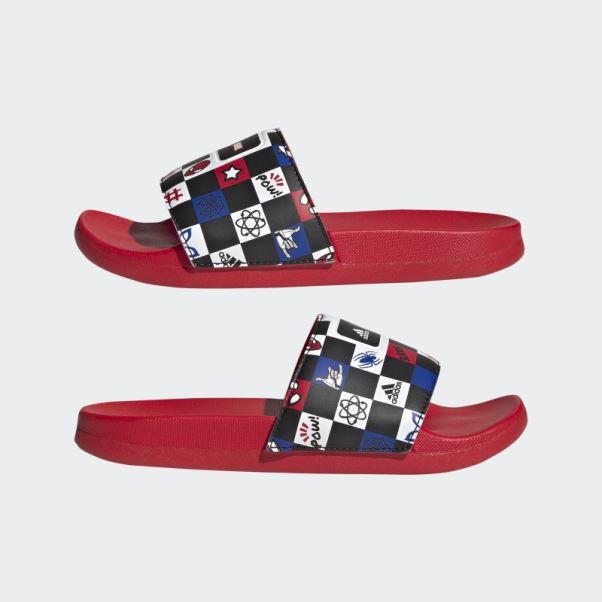 Adidas X Disney Adilette Comfort Spider-man Slides Noir