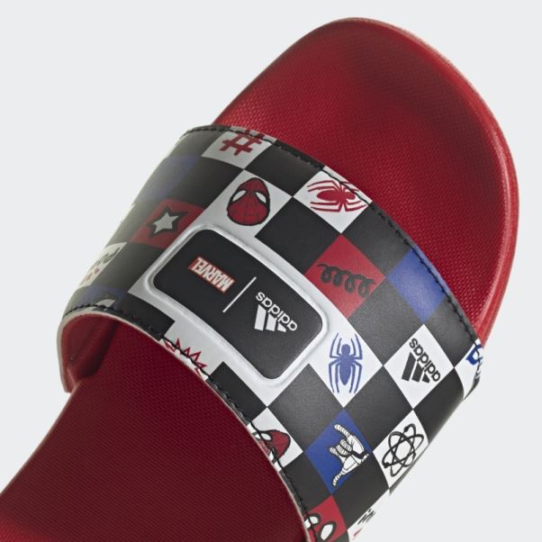 Adidas X Disney Adilette Comfort Spider-man Slides Noir