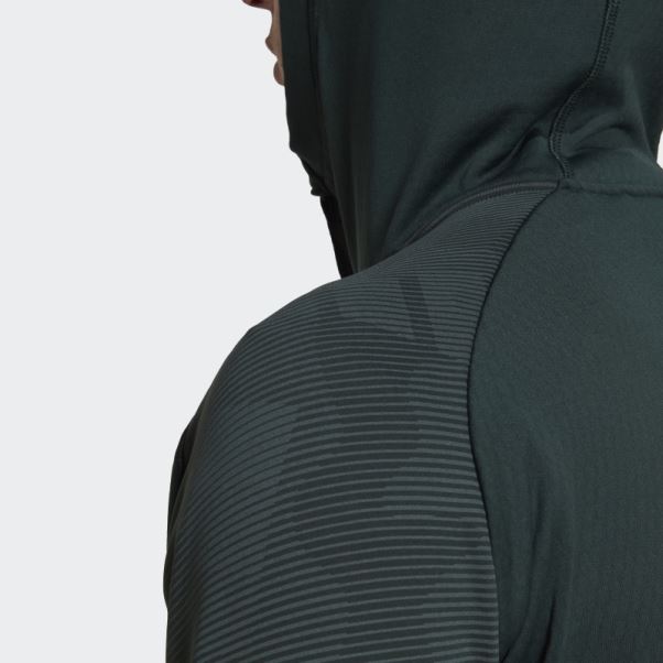 Veste Polaire De Randonnée à Capuche Adidas Terrex Tech Flooce Verte
