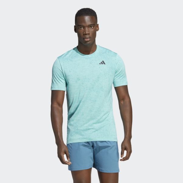 Tee Shirt Tennis Freelift Bleu Adidas