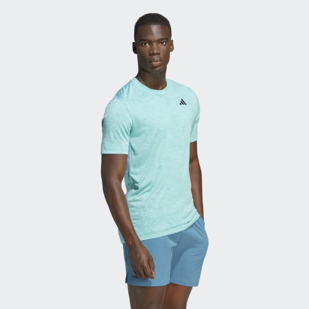 Tee Shirt Tennis Freelift Bleu Adidas