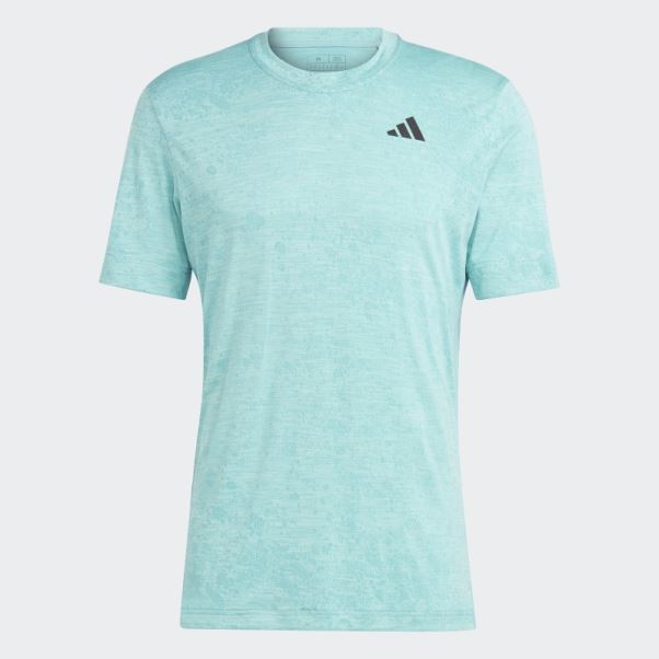 Tee Shirt Tennis Freelift Bleu Adidas