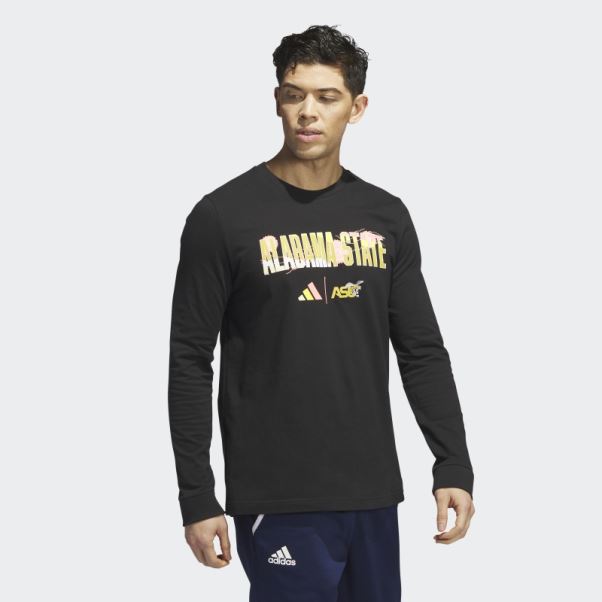 T-shirt Manches Longues Frelons Noirs Adidas