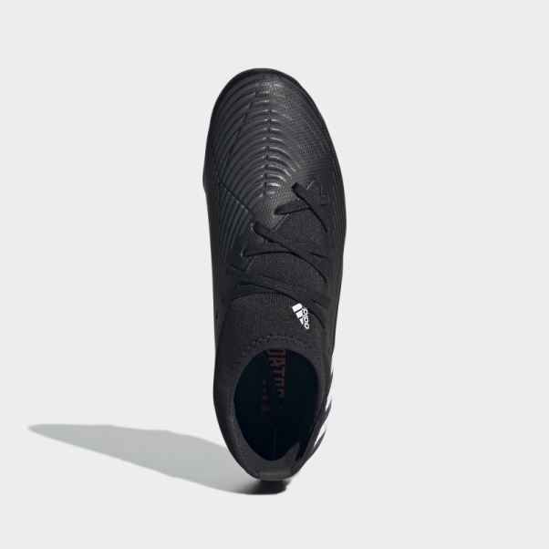 Predator Edge.3 Chaussures De Sol Ferme Noires Adidas