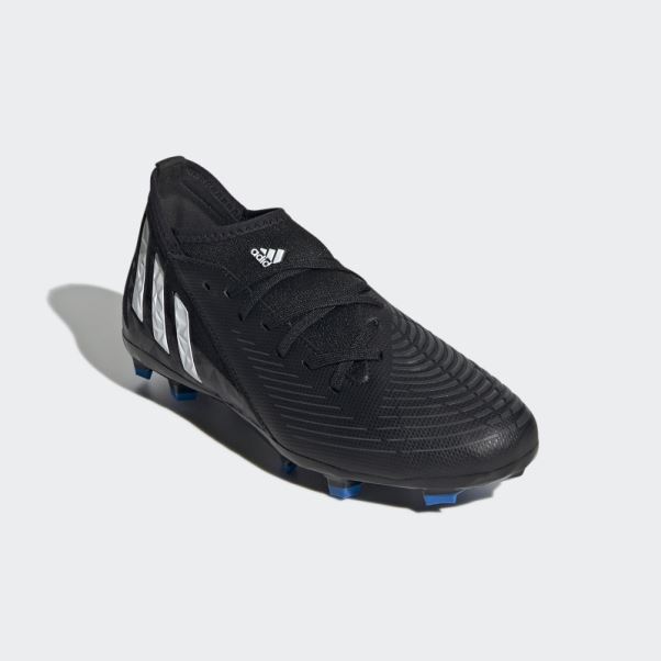 Predator Edge.3 Chaussures De Sol Ferme Noires Adidas