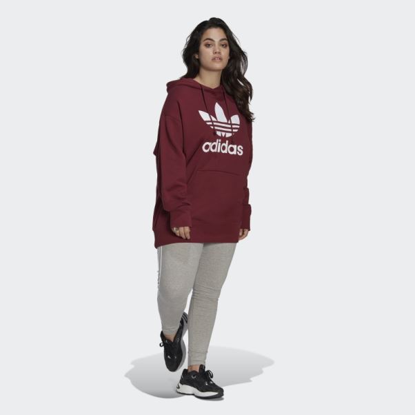 Sweat à Capuche Trèfle Rouge (grande Taille) Adidas