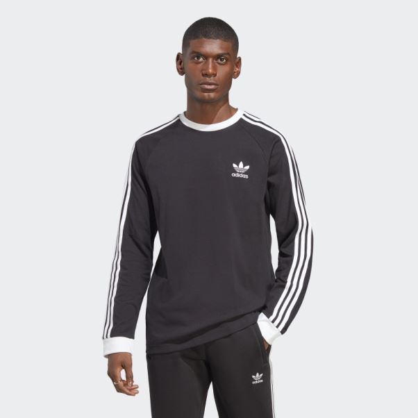 Adidas Adicolor Classics 3-stripes T-shirt Manches Longues Noir