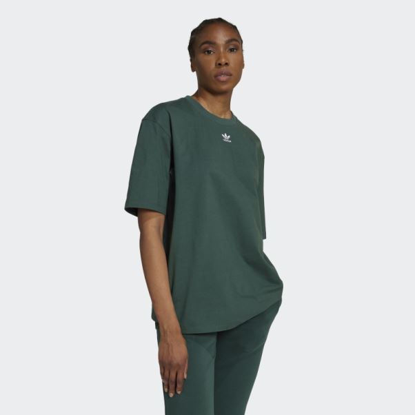 Tee Shirt Adidas Adicolor Essentials Vert Minéral