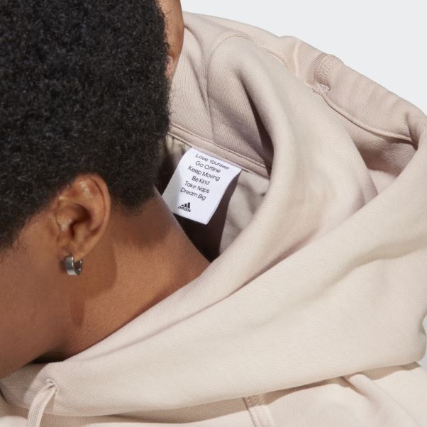 Sweat à Capuche Adidas Lounge Fleece Taupe