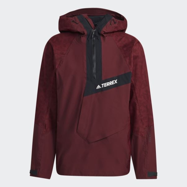 Adidas Terrex Techrock Rain.rdy Anorak Rouge Chaud