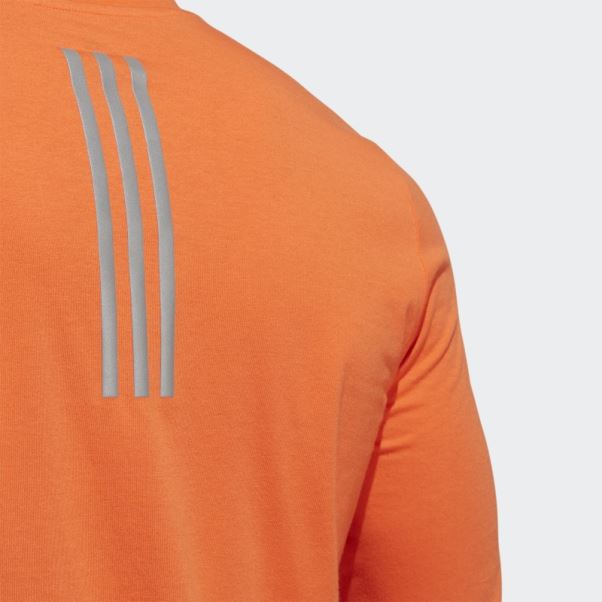 T-shirt De Course En Ligne Graphique Adidas X-city à Manches Longues Aeroready Orange
