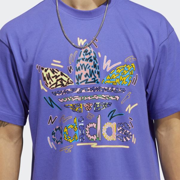 T-shirt Violet Adidas Love Unites Trefoil (non Genré)