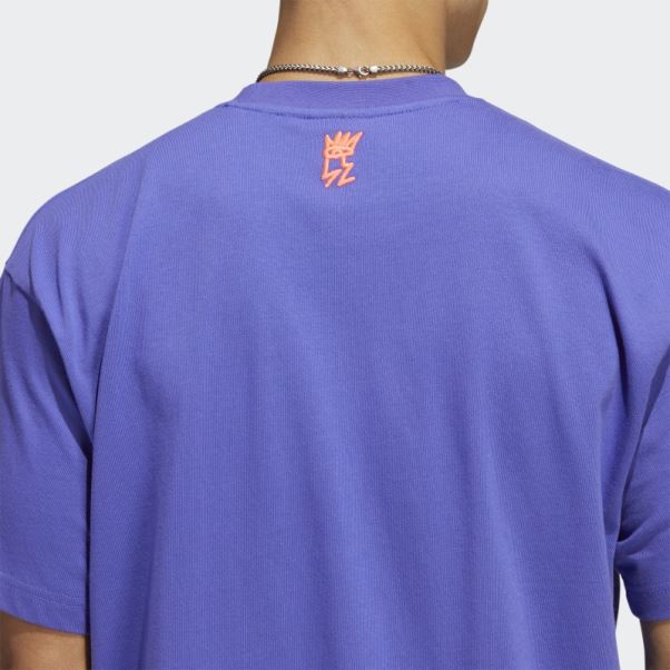 T-shirt Violet Adidas Love Unites Trefoil (non Genré)