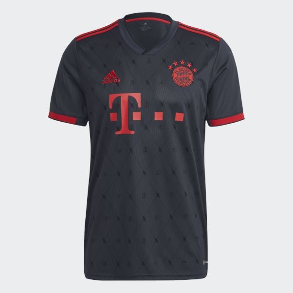 Maillot Fc Bayern 22/23 Third Gris Nuit Adidas