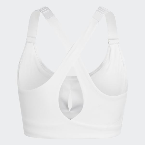 Soutien-gorge à Maintien élevé Adidas Fastimpact Luxe Run Blanc