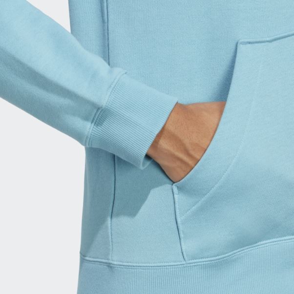 Sweat à Capuche En Molleton à Fermeture éclair Intégrale Essentials Linear Adidas Bleu