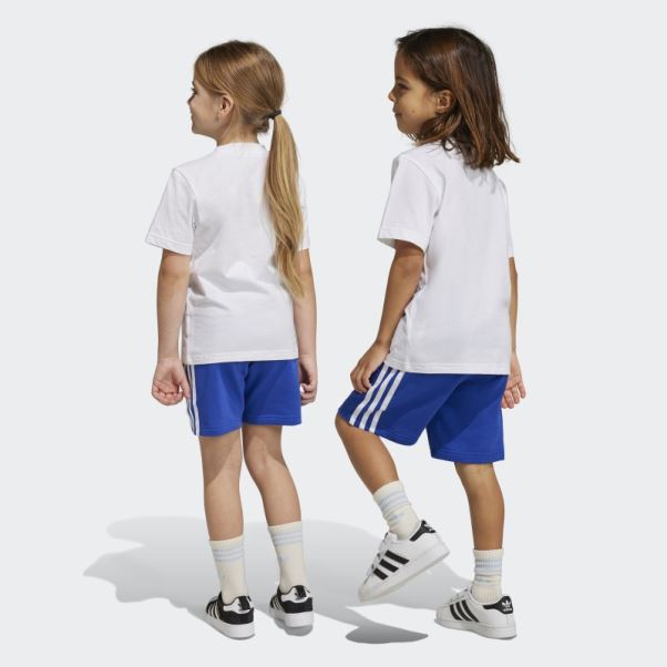 Ensemble Short Et T-shirt Adicolor Bleu Adidas