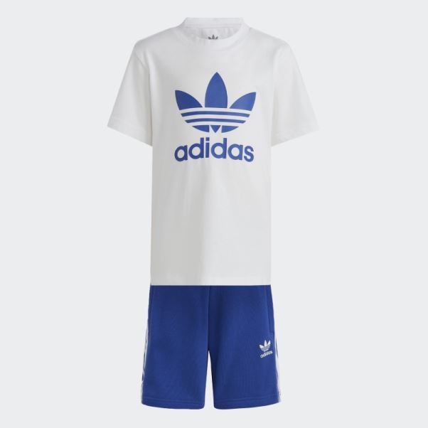 Ensemble Short Et T-shirt Adicolor Bleu Adidas