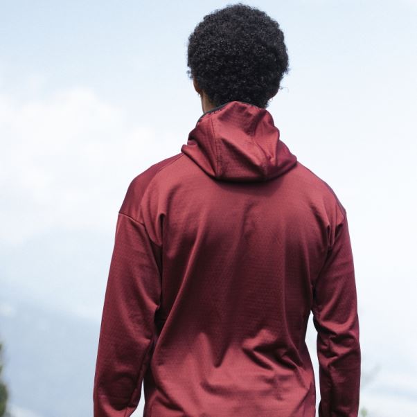 Adidas Veste De Randonnée à Capuche Rouge Terrex Tech Flooce Light