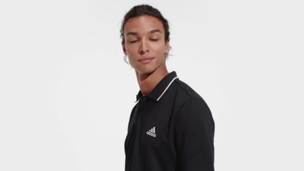Polo Essentials Piqué Petit Logo Adidas Noir