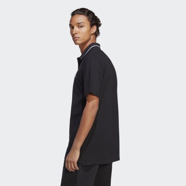 Polo Essentials Piqué Petit Logo Adidas Noir