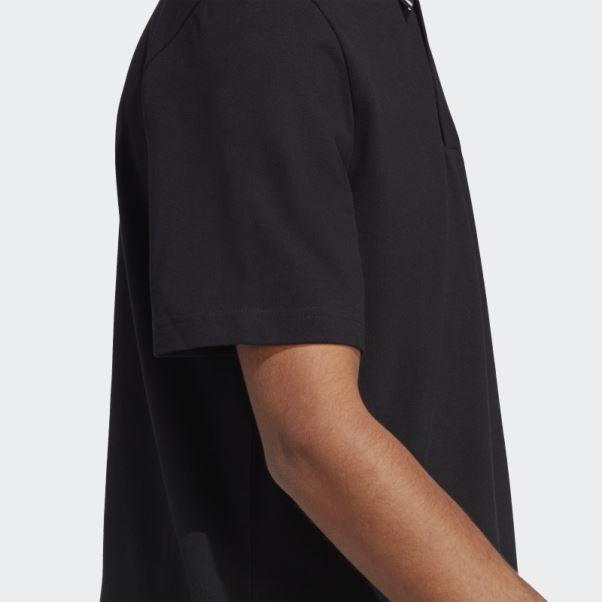 Polo Essentials Piqué Petit Logo Adidas Noir