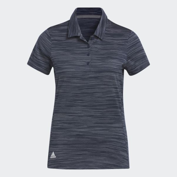Polo Adidas Bleu Marine à Manches Courtes Teint Dans L'espace