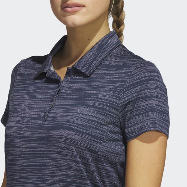 Polo Adidas Bleu Marine à Manches Courtes Teint Dans L'espace