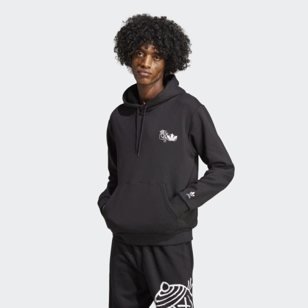 Graphisme Hack The Elite Sweat à Capuche Noir Adidas