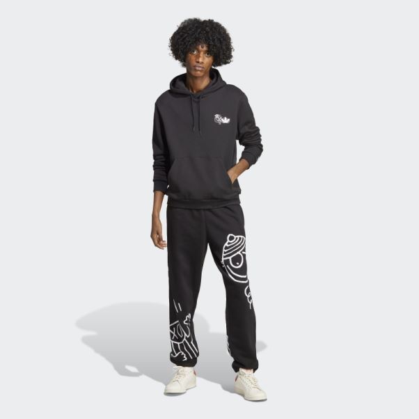 Graphisme Hack The Elite Sweat à Capuche Noir Adidas