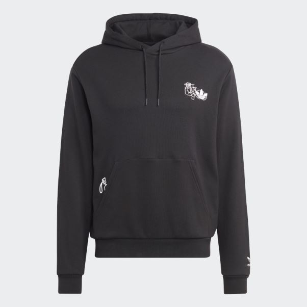 Graphisme Hack The Elite Sweat à Capuche Noir Adidas