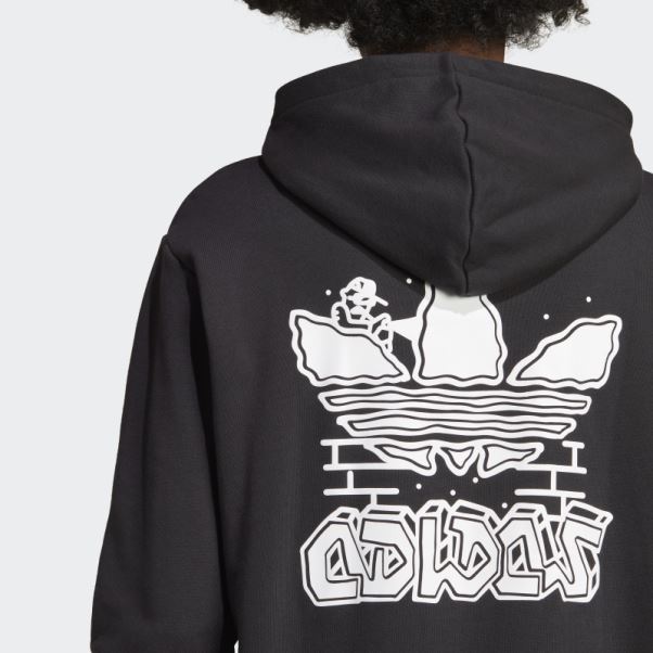 Graphisme Hack The Elite Sweat à Capuche Noir Adidas