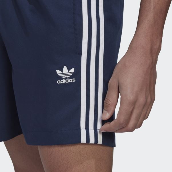 Short De Bain à 3 Bandes Adidas Adicolor Classics Indigo Nuit