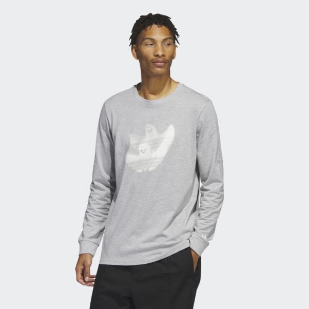 T-shirt Graphique Shmoofoil à Manches Longues Gris Moyen Adidas