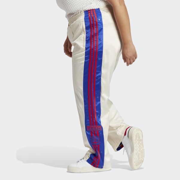 Adidas Pantalon Adibreak En Satin Blanc (taille Plus) Fashion